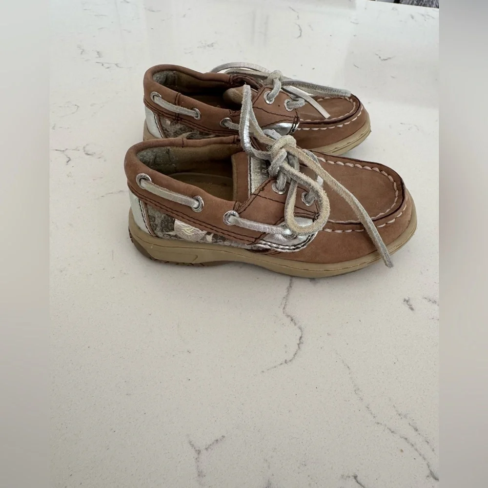 Sperry Top-Sider BLUEFISH Boat Shoe - Toddler / Little Kid - Tan SIZE 7